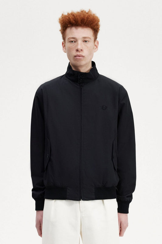 FRED PERRY HARRINGTON JACKET en color NEGRO (1)