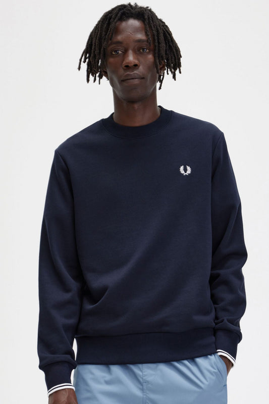 FRED PERRY CREW NECK en color AZUL (1)