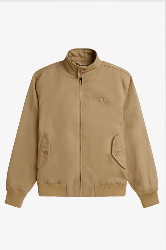 FRED PERRY CORD HARRINGTON JACKET en color MARRON CLARO (2)