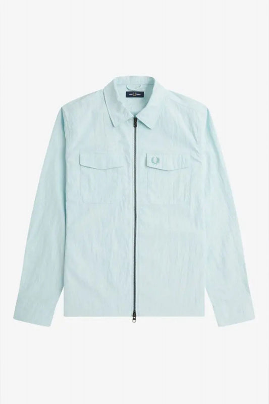 FRED PERRY ZIP OVERSHIRT en color AZUL (2)