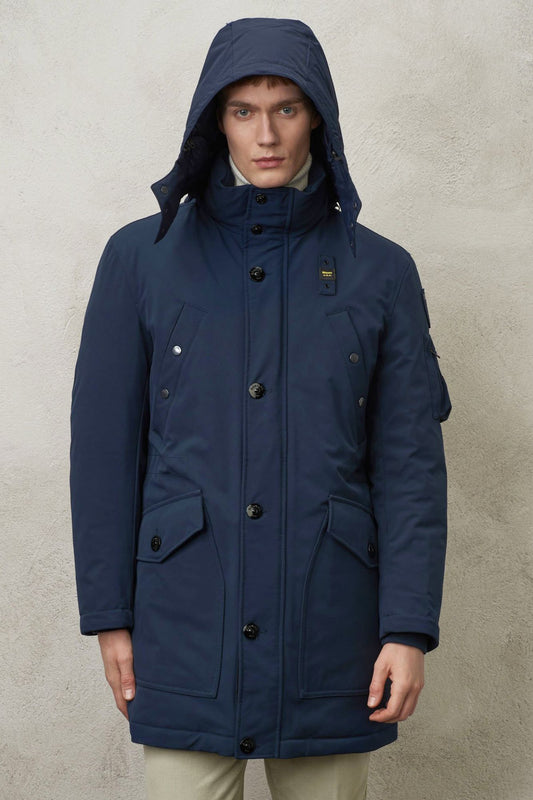 BLAUER IMPERMEABILE / TRENCH en color AZUL (1)