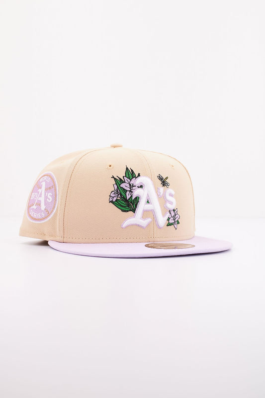 NEW ERA MLB FLORAL 9FIFTY OAKATH en color BEIS (2)