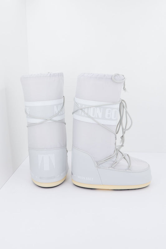 MOON BOOT  ICON NYLON en color GRIS (2)