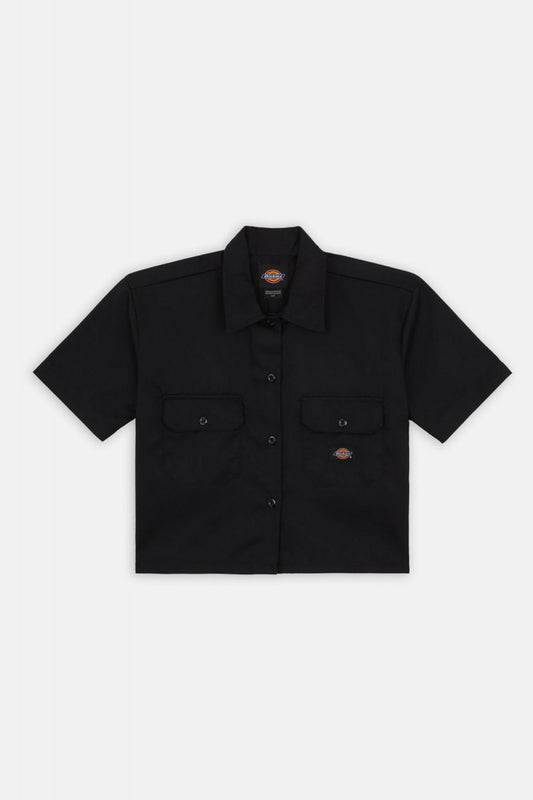 DICKIES  WORK SHIRT CROPPED SS en color NEGRO (2)