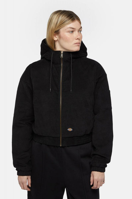 DICKIES CORDUROY HOODED JACKET en color NEGRO (1)