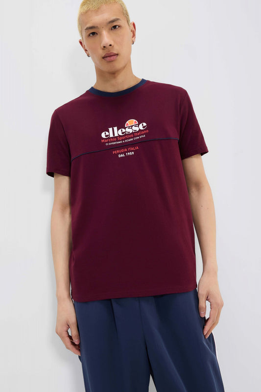 ELLESSE SVELLAN TEE en color BURDEOS (1)