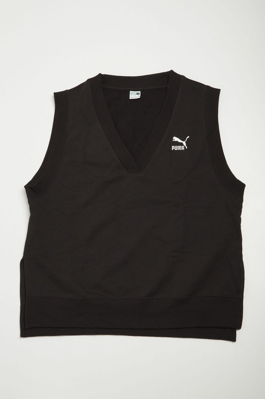 PUMA CLASSICS V-NECK VEST en color NEGRO (2)