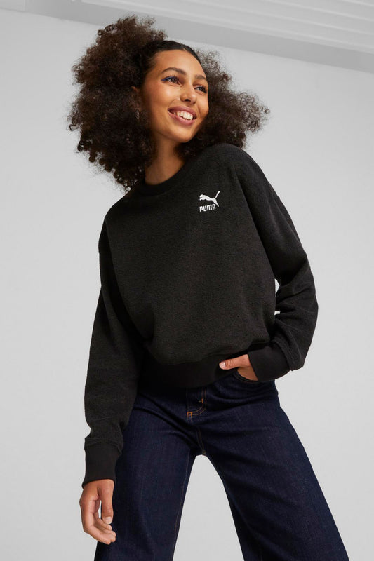 PUMA FLEECE CREW en color NEGRO (1)