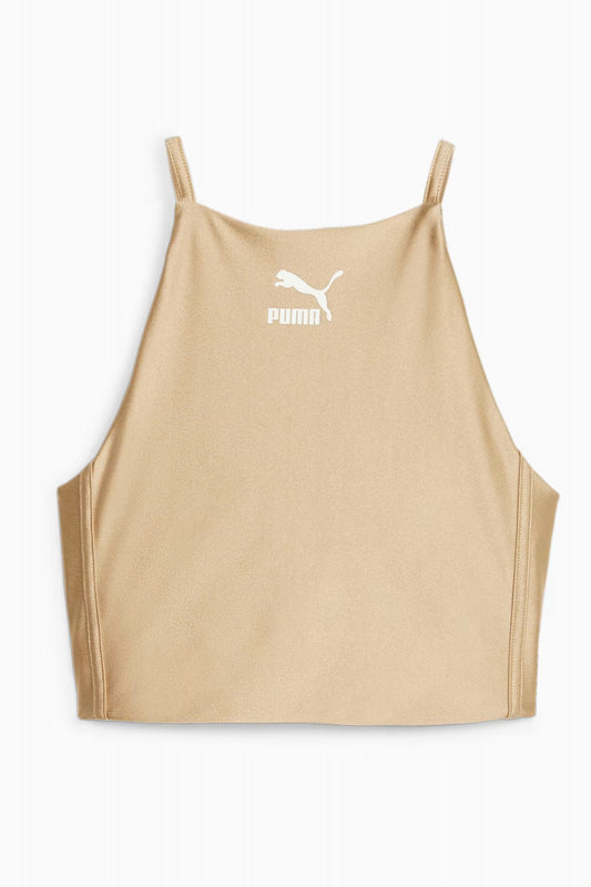 PUMA T7 SHINY CROP TOP en color BRONCE (2)