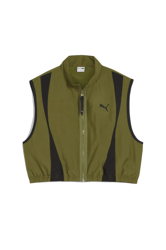 PUMA TO WOVEN VEST en color VERDE (2)