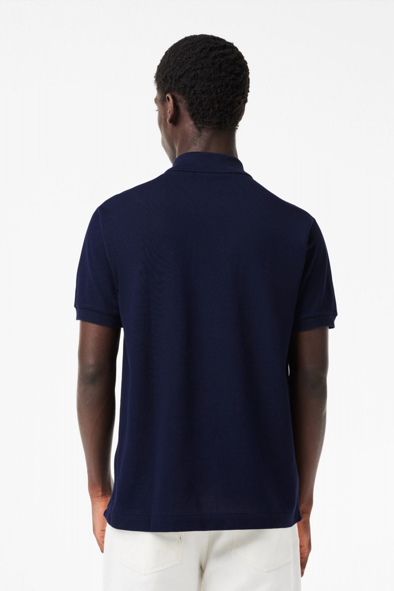 LACOSTE L1212 SHORT SLEEVED RIBBED COLLAR S en color AZUL (3)