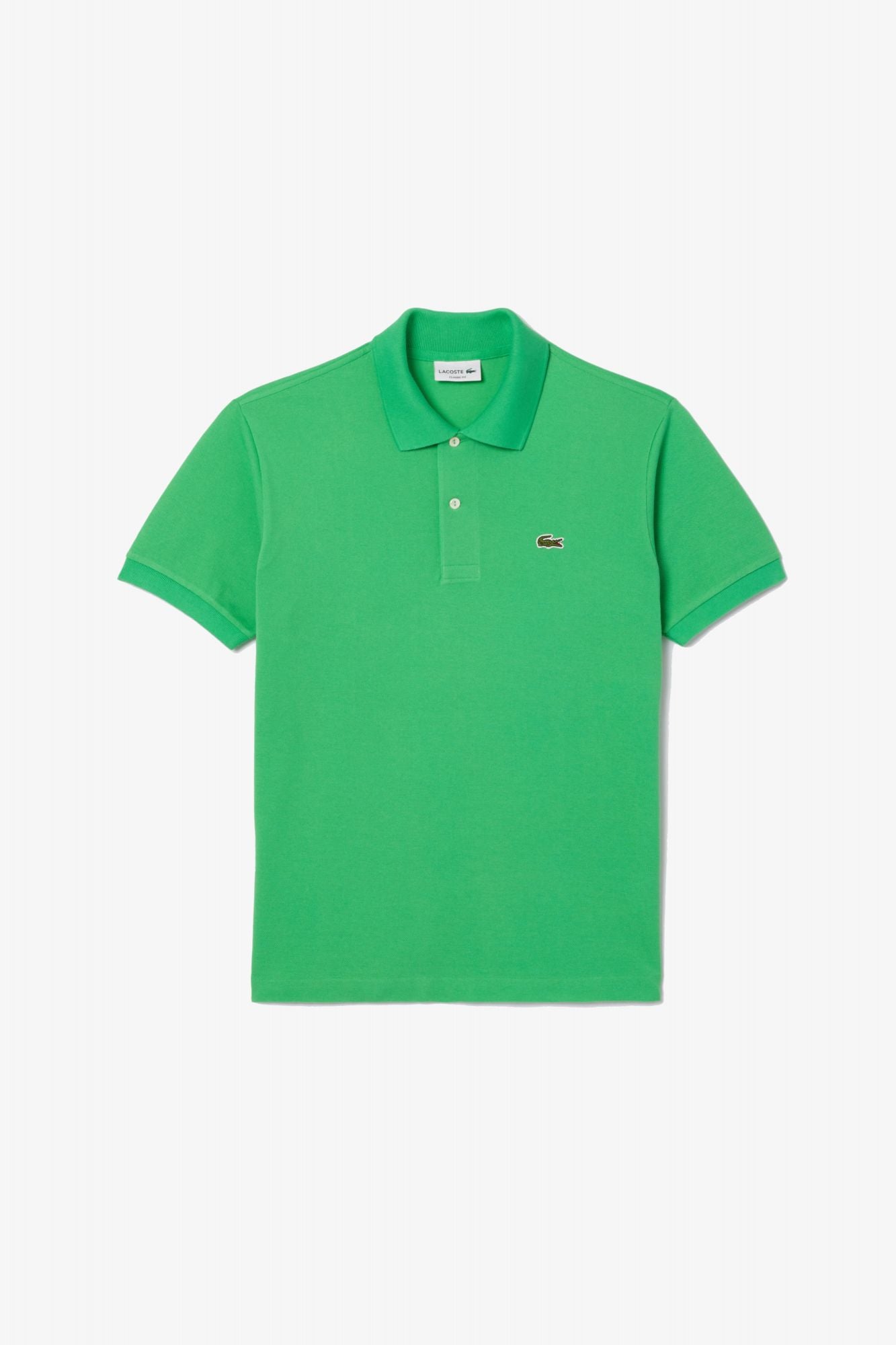 LACOSTE L1212 SHORT SLEEVED RIBBED COLLAR S en color VERDE (2)