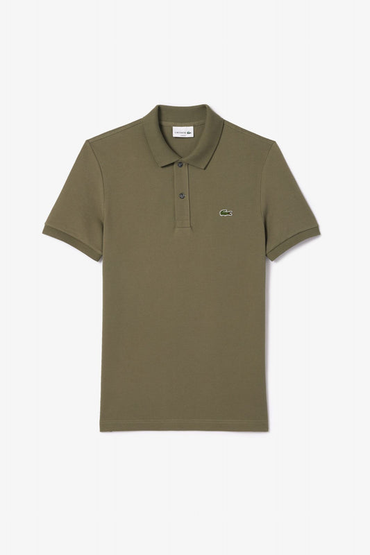 LACOSTE L1212 SHORT SLEEVED RIBBED COLLAR S en color VERDE (2)