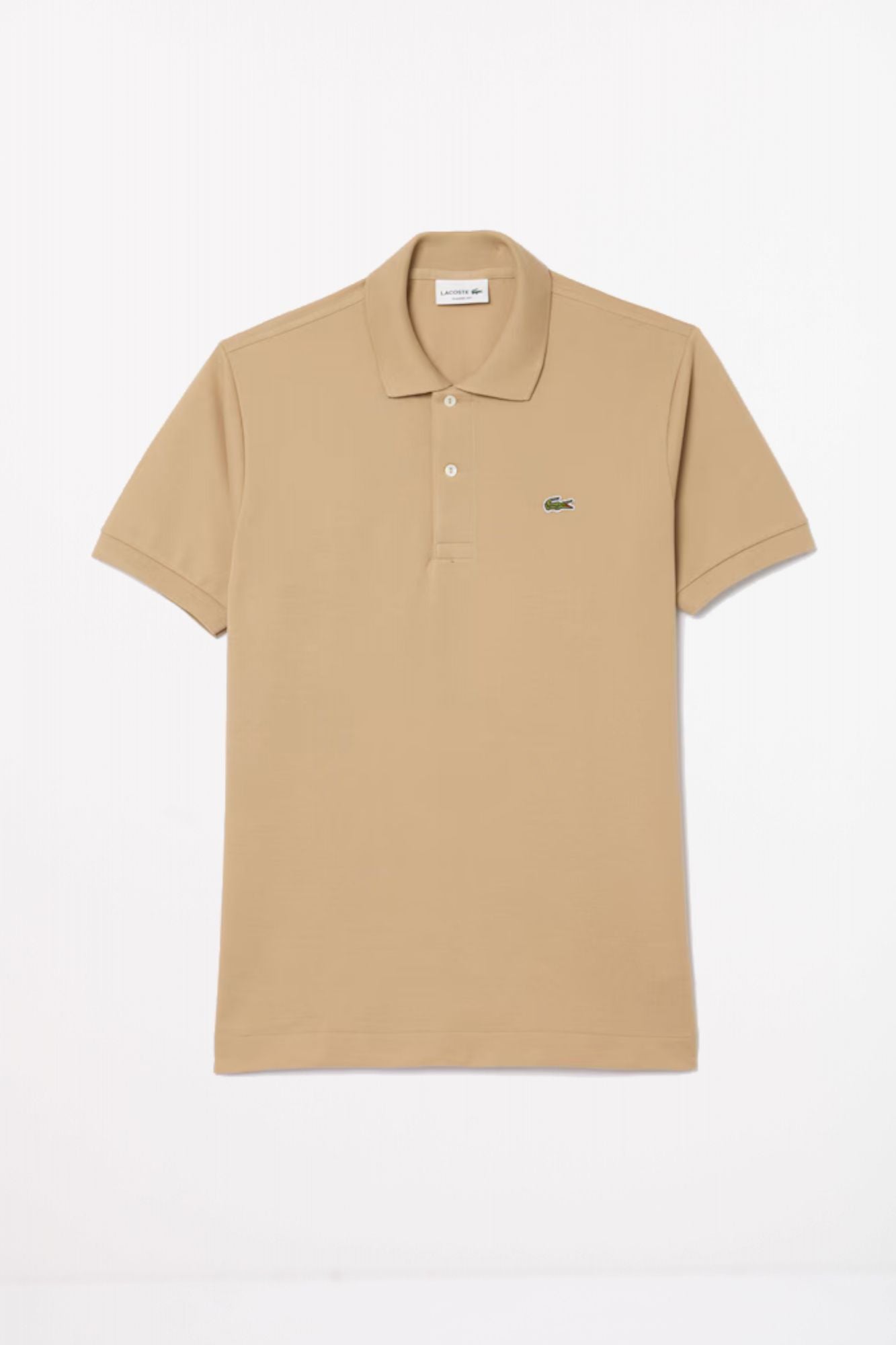 LACOSTE L1212 SHORT SLEEVED RIBBED COLLAR S en color MARRON (2)