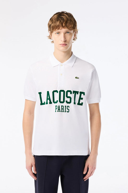 LACOSTE PH7419 SHORT SLEEVED RIBBED COLLAR en color BLANCO (1)