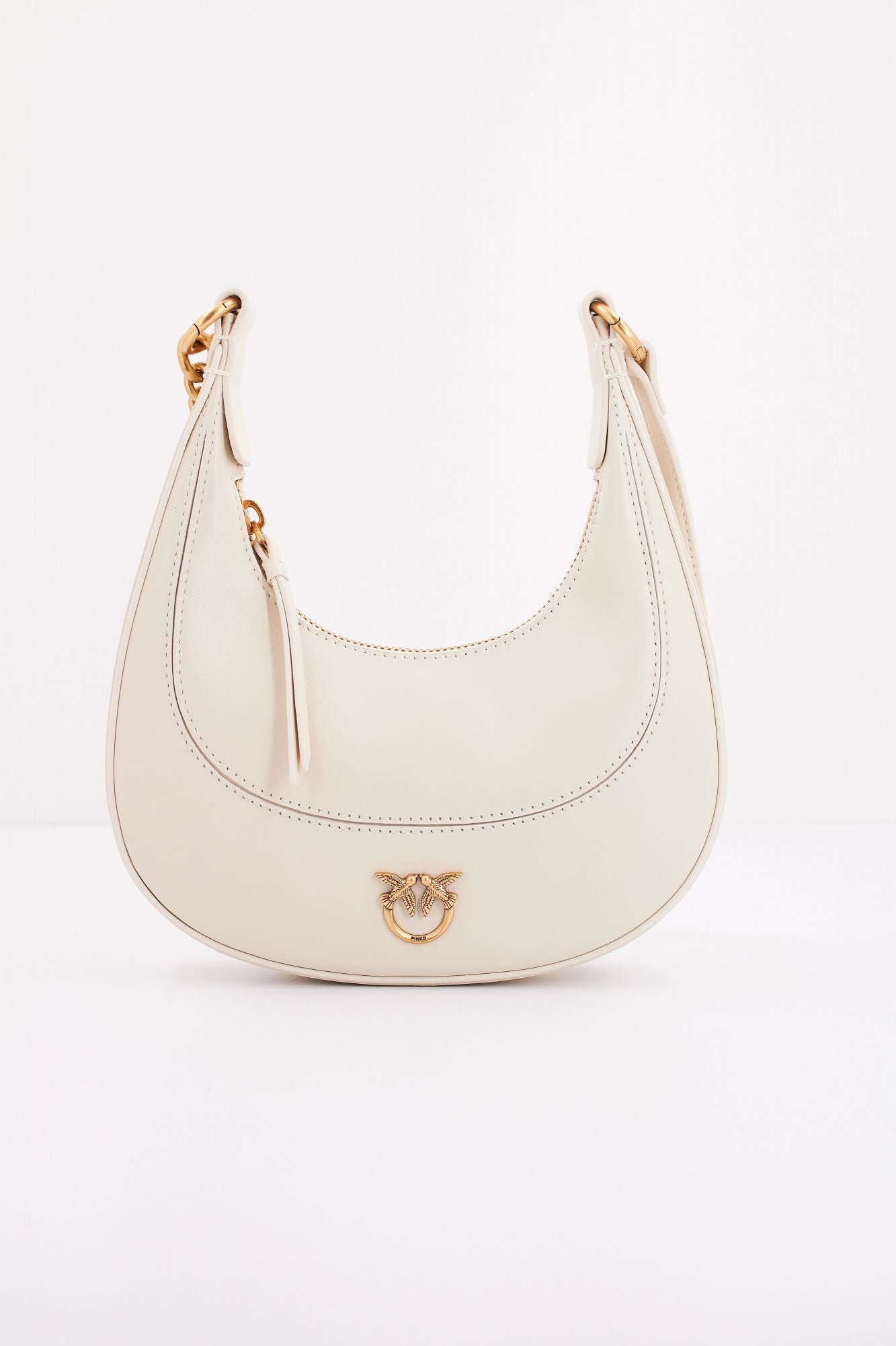 PINKO BRIOCHE HOBO MINI en color BLANCO (1)