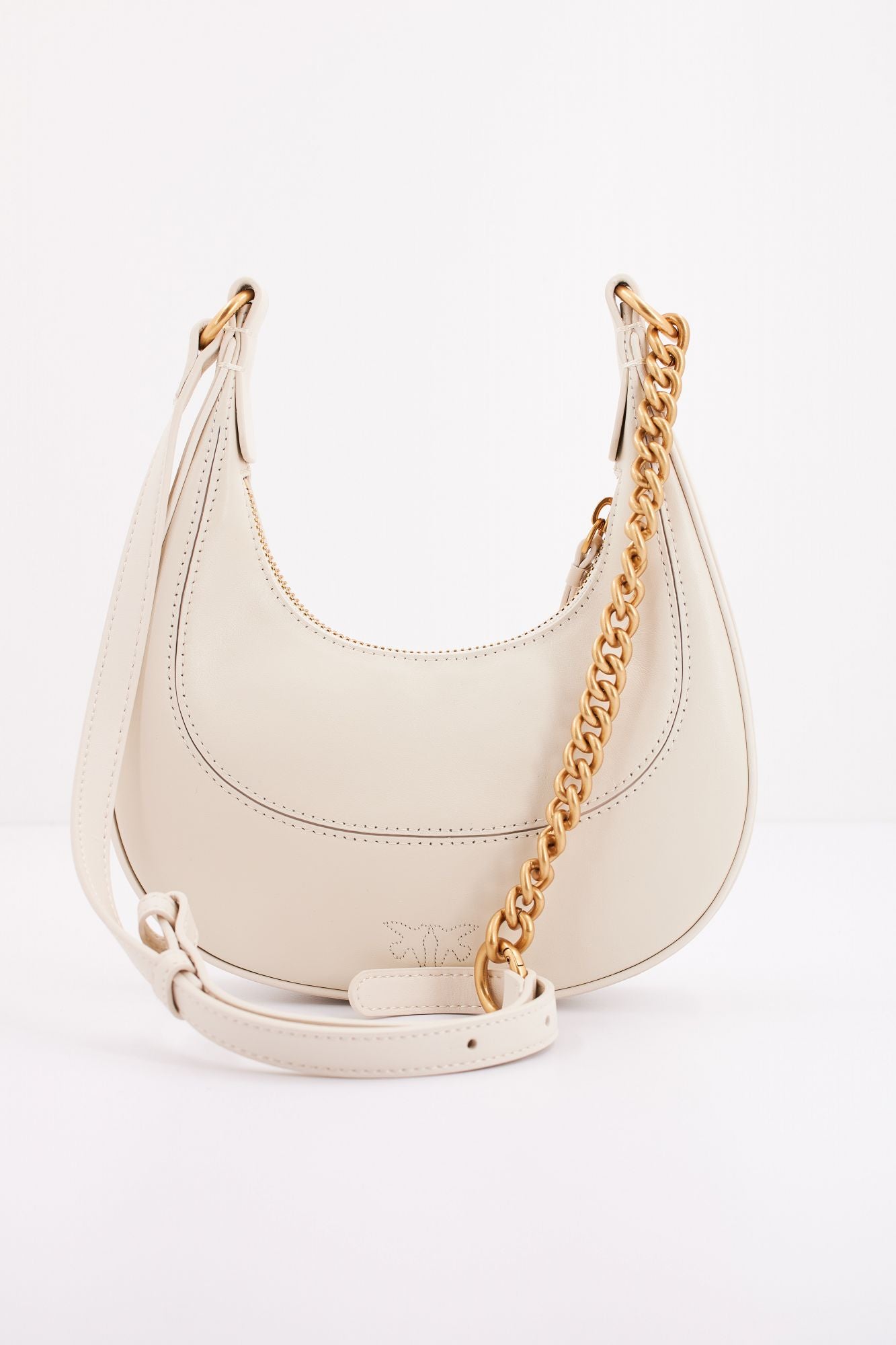 PINKO BRIOCHE HOBO MINI en color BLANCO (3)