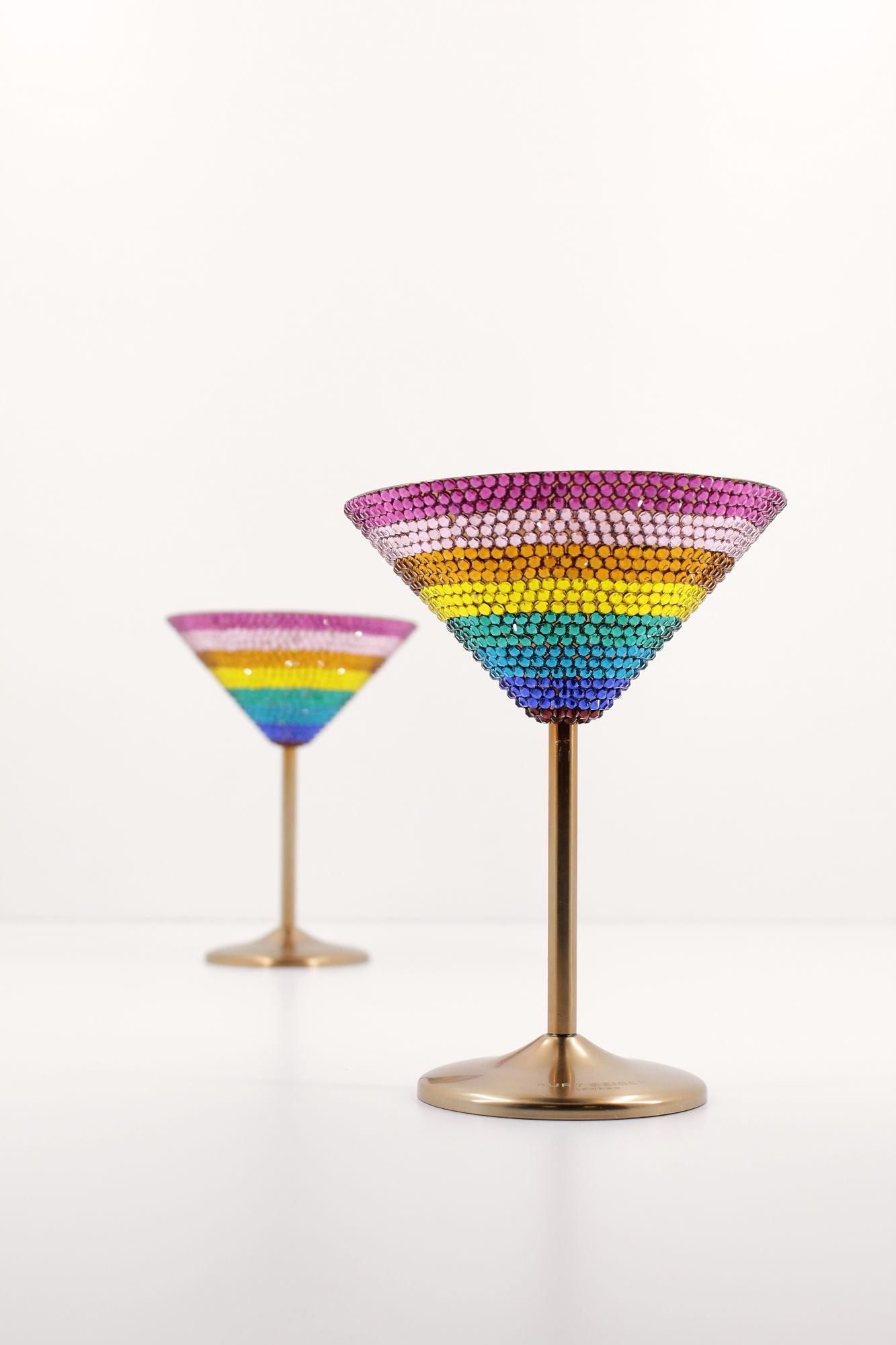 KURT GEIGER LONDON CRYSTAL MARTINI GLASSES en color MULTICOLOR (4)