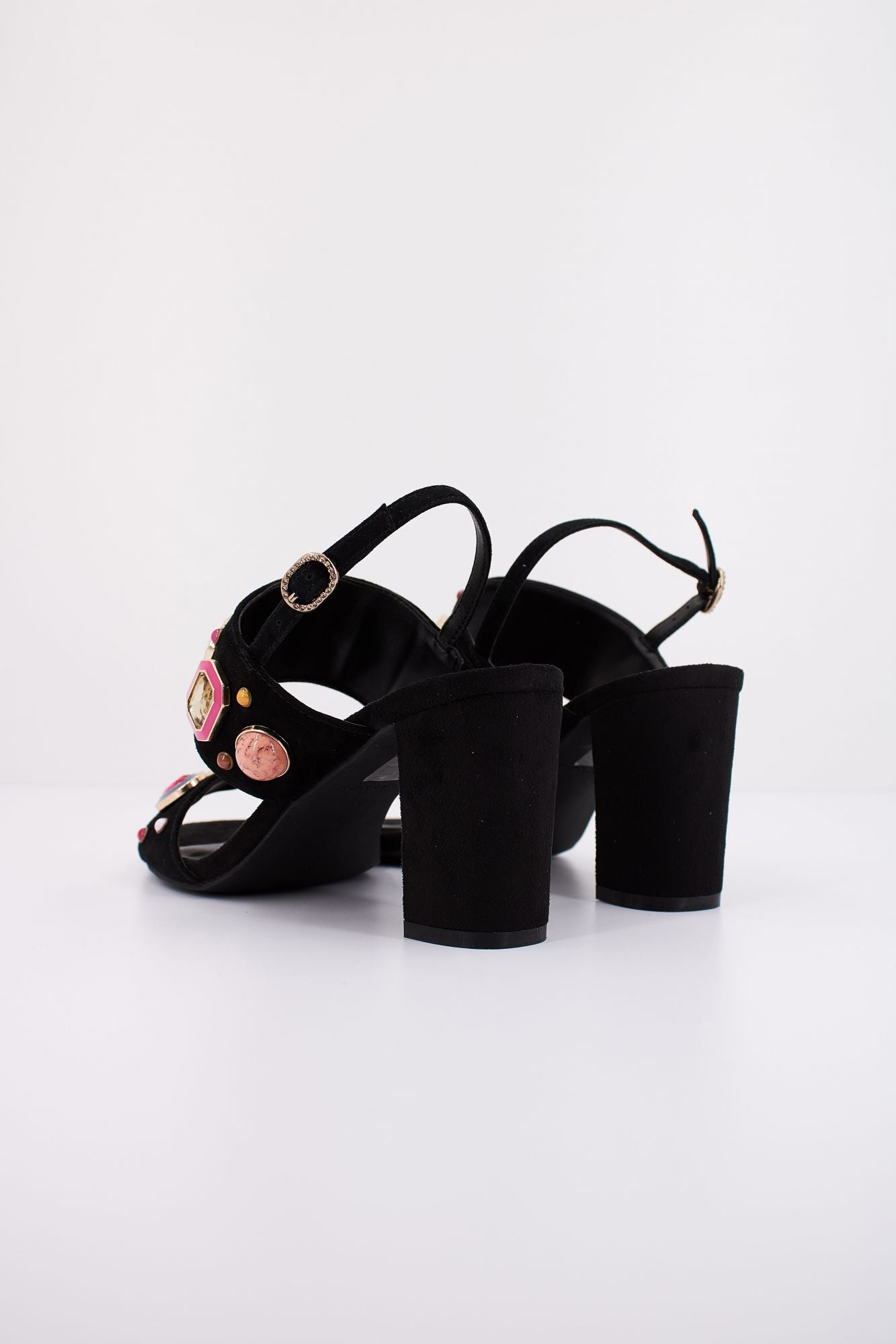 KURT GEIGER LONDON MULTI GEM BLOCK SANDAL en color NEGRO (4)