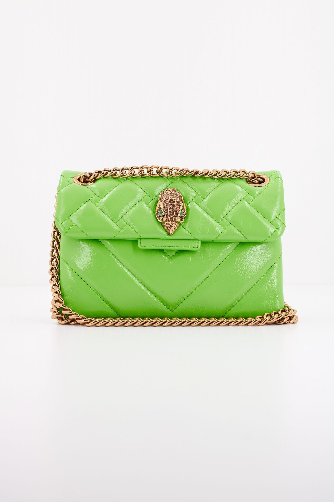 KURT GEIGER LONDON  LEATHER MINI KENSINGTON en color VERDE (1)