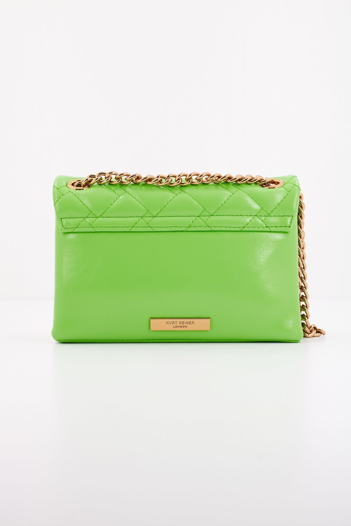 KURT GEIGER LONDON  LEATHER MINI KENSINGTON en color VERDE (3)