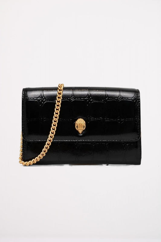 KURT GEIGER LONDON KENSINGTON CHAIN WALLET en color NEGRO (1)