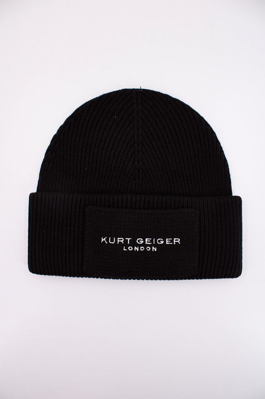 KURT GEIGER LONDON KGL KNITTED BEANIE en color NEGRO (1)