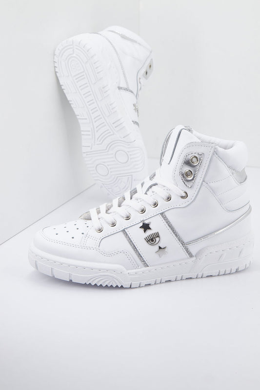 CHIARA FERRAGNI SNE CF1 HIGH WHITE LEATH en color BLANCO (2)