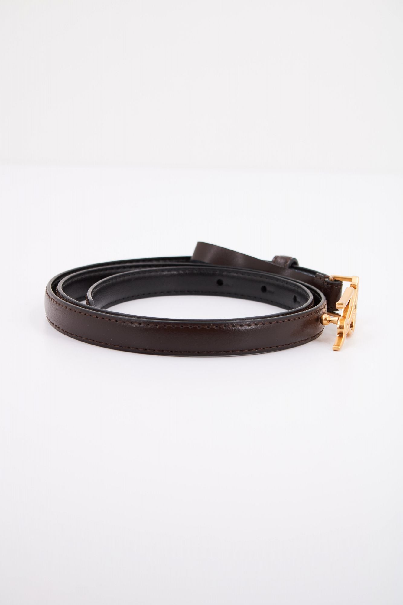 KARL LAGERFELD K/SIGNATURE SM BUCKLE BELT en color MARRON (2)