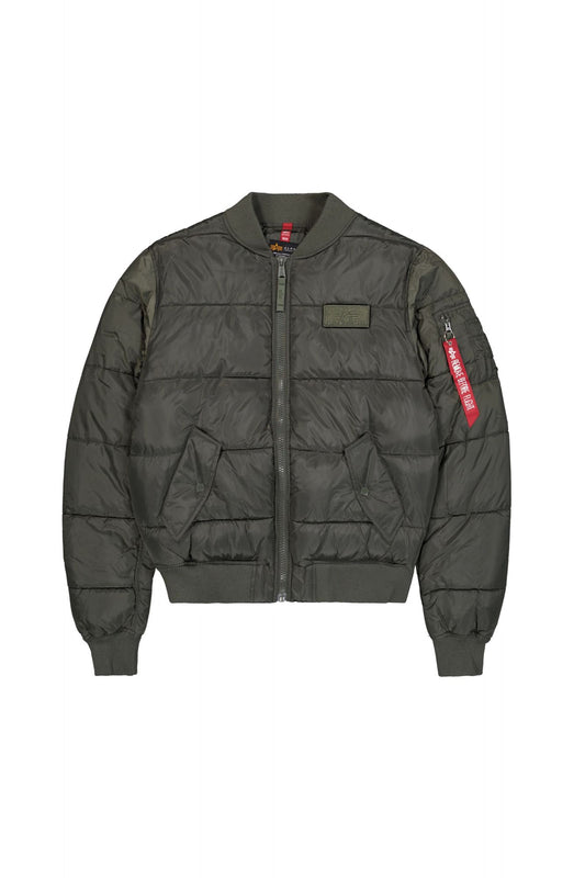 ALPHA INDUSTRIES MA-1 PUFFER BOMBER en color VERDE (2)