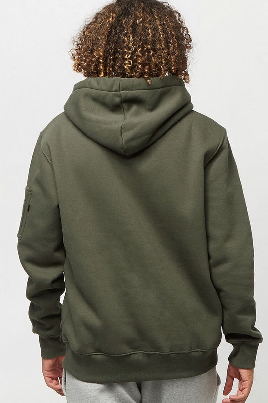 ALPHA INDUSTRIES ALPHA LABEL HOODY en color VERDE (2)