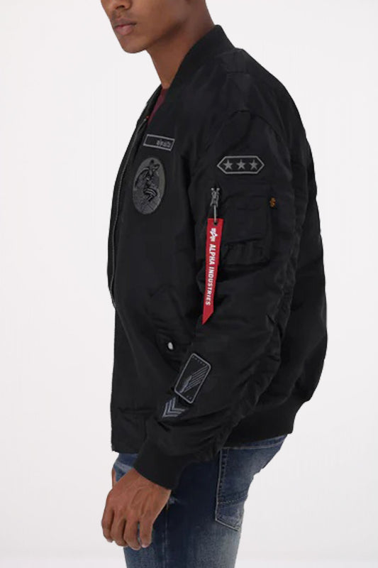 ALPHA INDUSTRIES  MA-1 PATCH en color NEGRO (2)