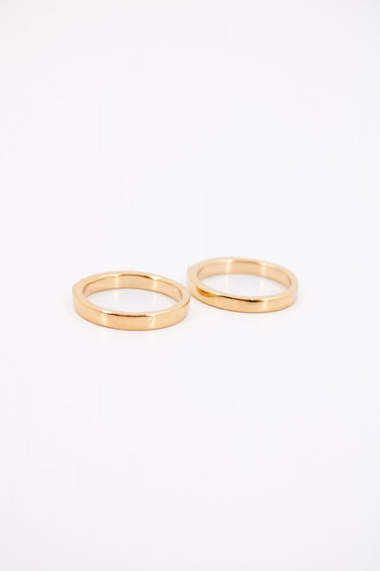 TWOJEYS TRUST NO ONE RING SET en color ORO (2)