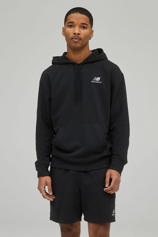 NEW BALANCE TERRY HOODIE en color NEGRO (1)