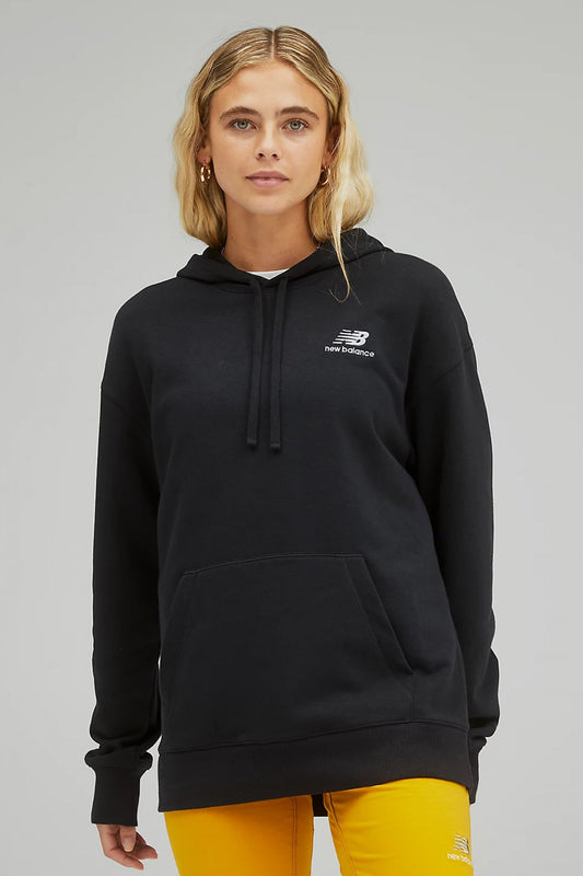 NEW BALANCE TERRY HOODIE en color NEGRO (2)