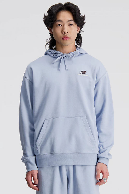 NEW BALANCE TERRY HOODIE en color AZUL (1)