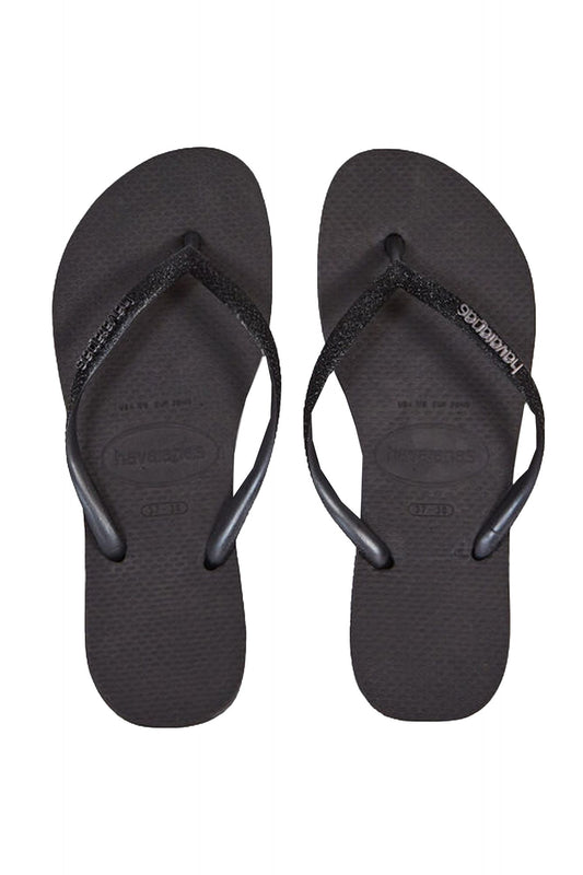 HAVAIANAS SLIM GLITTER II en color NEGRO (1)