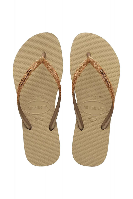 HAVAIANAS SLIM GLITTER II en color MARRON (1)