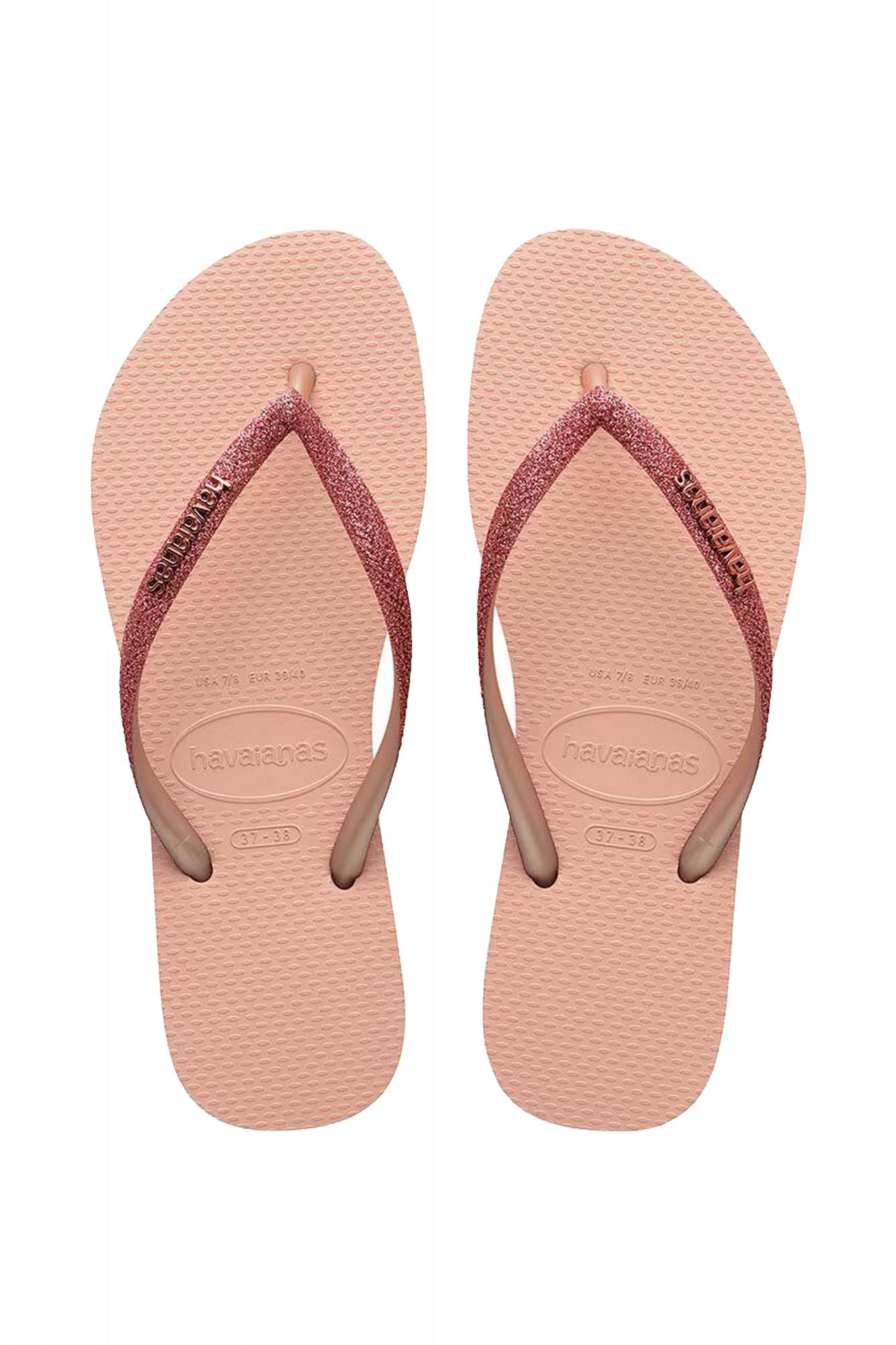 HAVAIANAS SLIM GLITTER II en color ROJO (1)