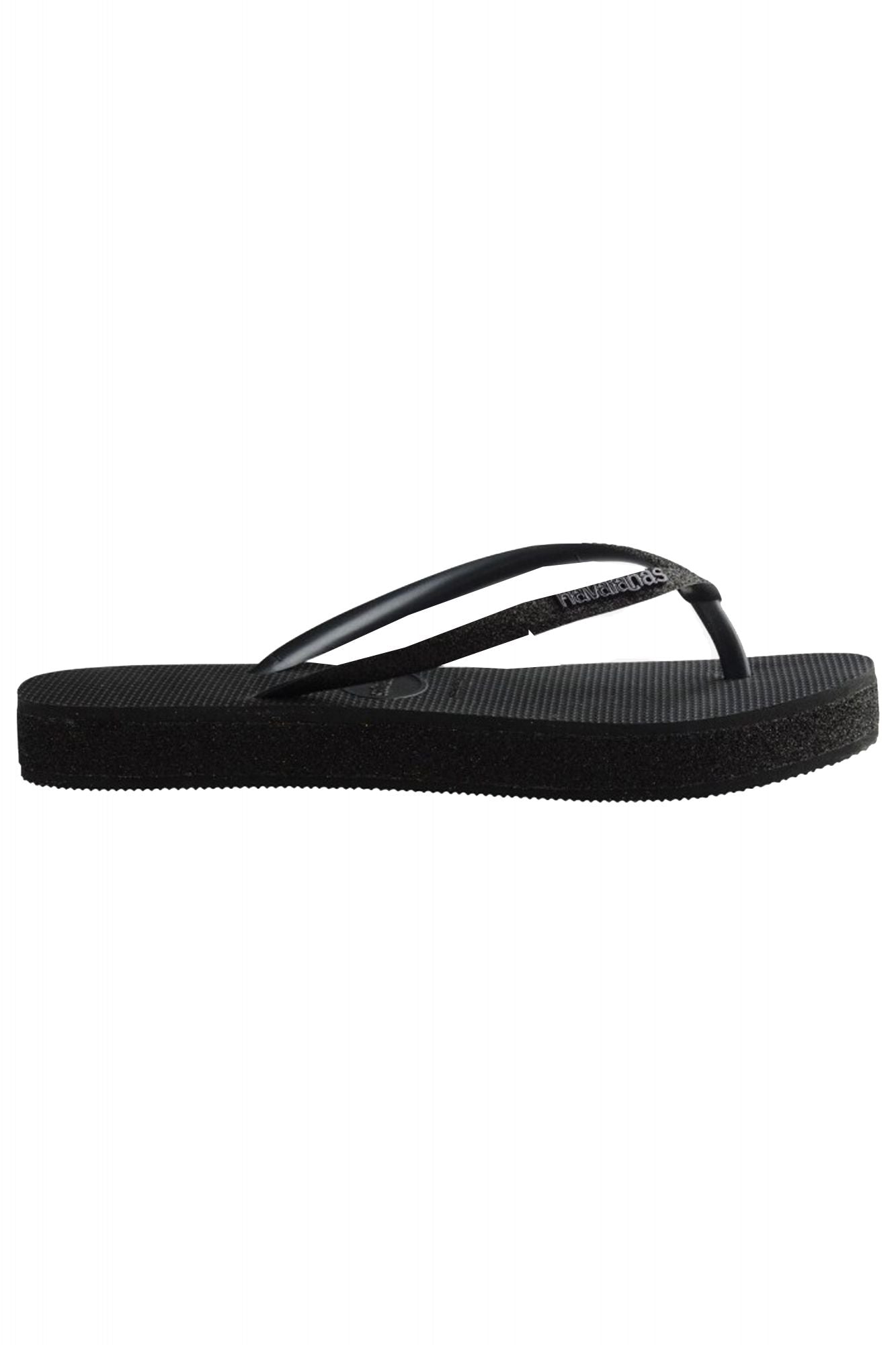 HAVAIANAS SLIM FLATFORM SPARKLE en color NEGRO (3)