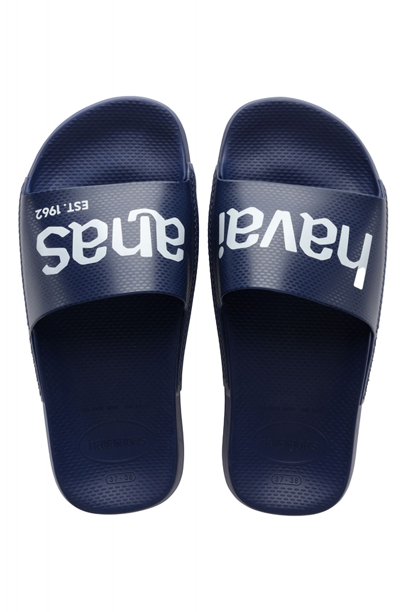 HAVAIANAS SLIDE CLASSIC LOGOMAN en color AZUL (1)