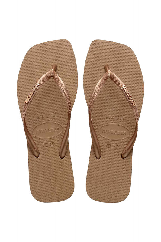 HAVAIANAS SQUARE LOGO METALLIC en color ROSA (1)