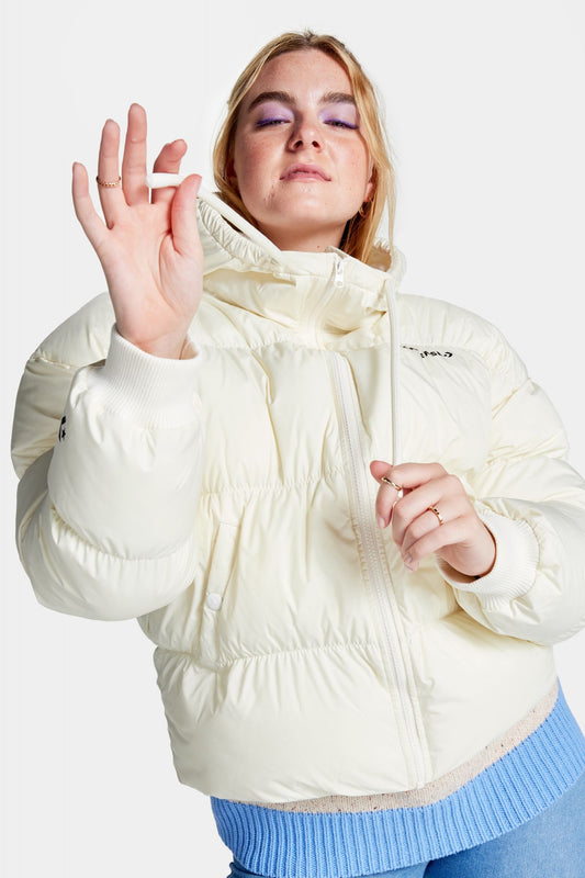 CONVERSE SYNTHETIC SHORT PUFFER JACKET en color BLANCO (2)