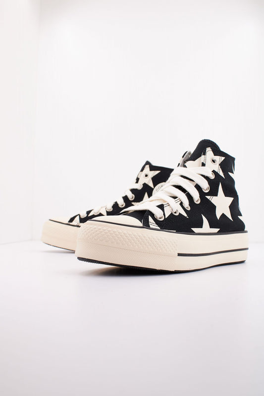 CONVERSE CHUCK TAYLOR ALL STAR LIFT PLATFORM LARGE STAR en color NEGRO (2)