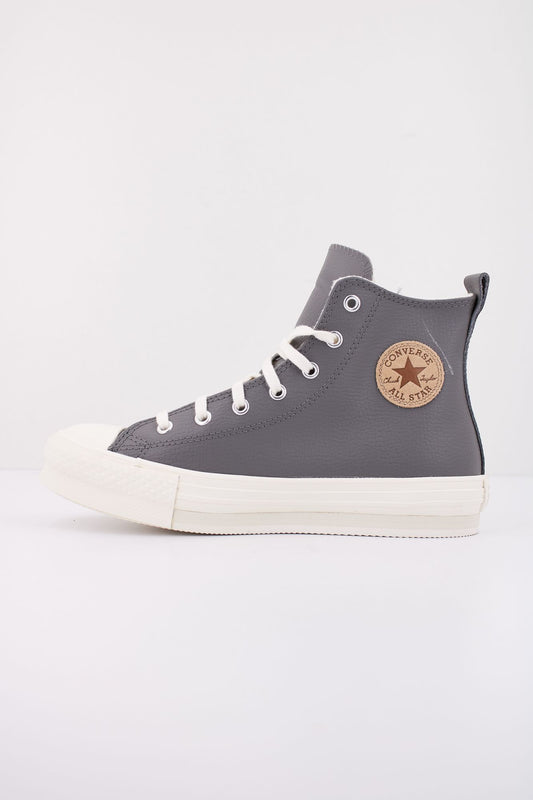 CONVERSE CHUCK TAYLOR ALL STAR EVA LIFT LEATHER en color GRIS (1)