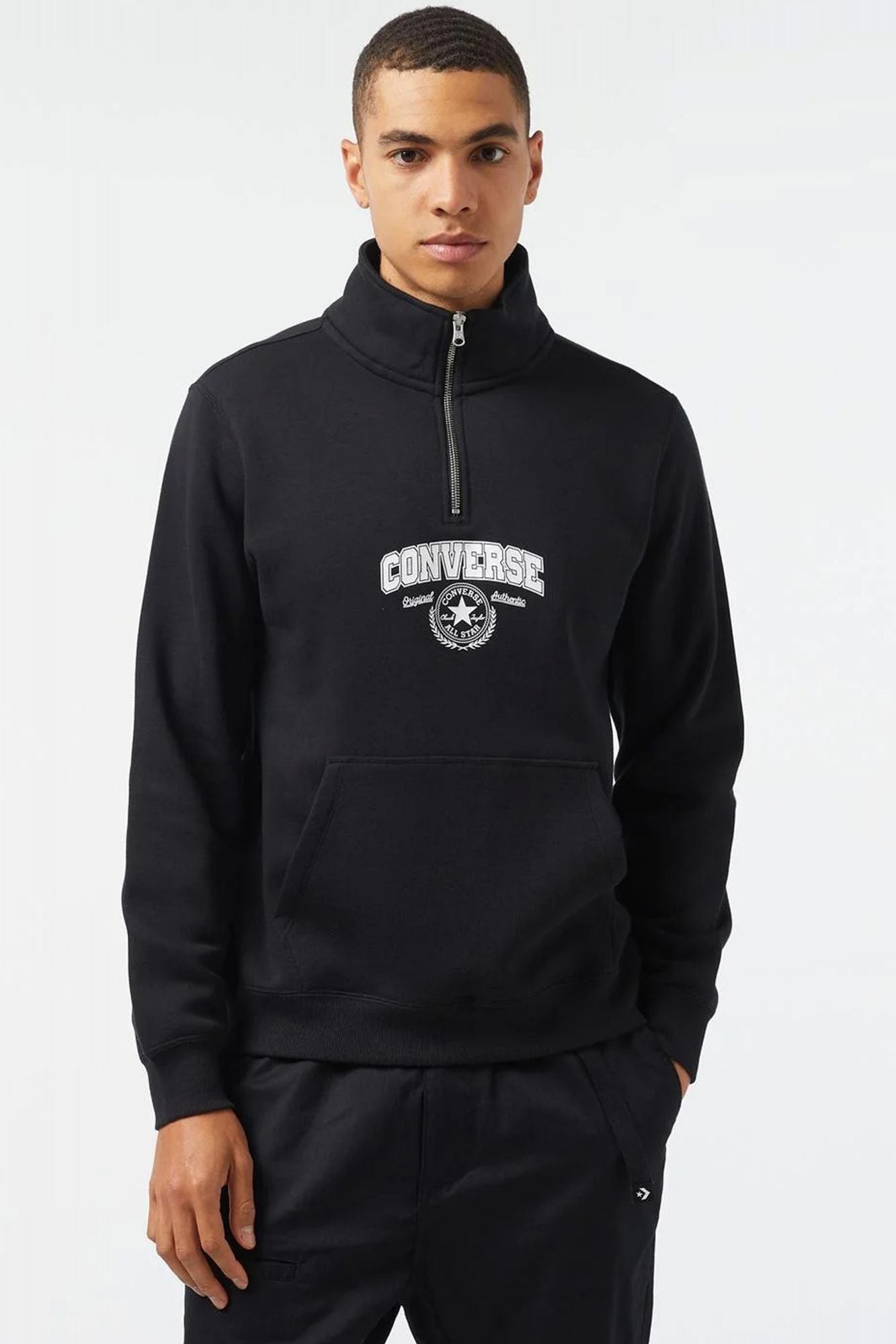 CONVERSE RETRO QUARTER ZIP en color NEGRO (1)