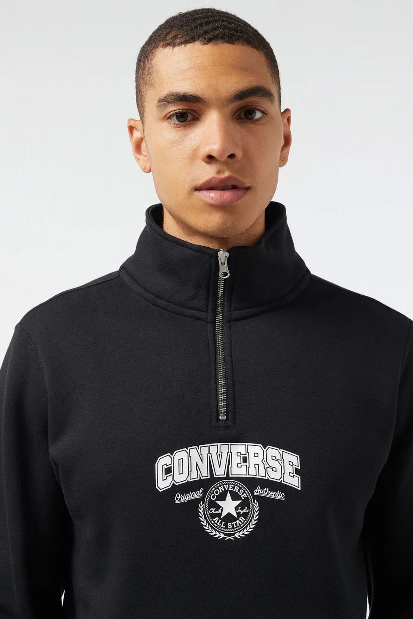 CONVERSE RETRO QUARTER ZIP en color NEGRO (3)