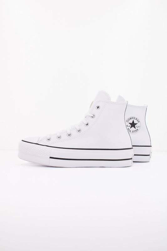 CONVERSE CHUCK TAYLOR ALL STAR PLATFORM LEATHER en color BLANCO (1)