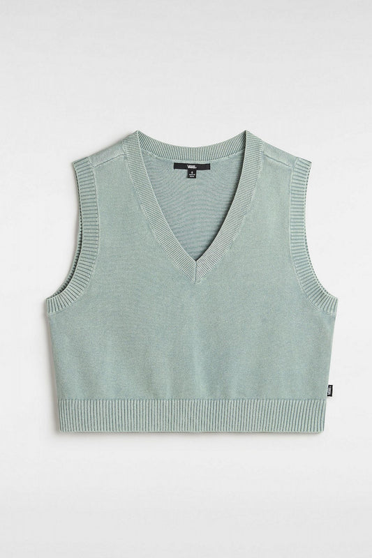 VANS  SYD SWEATER VEST en color VERDE (2)