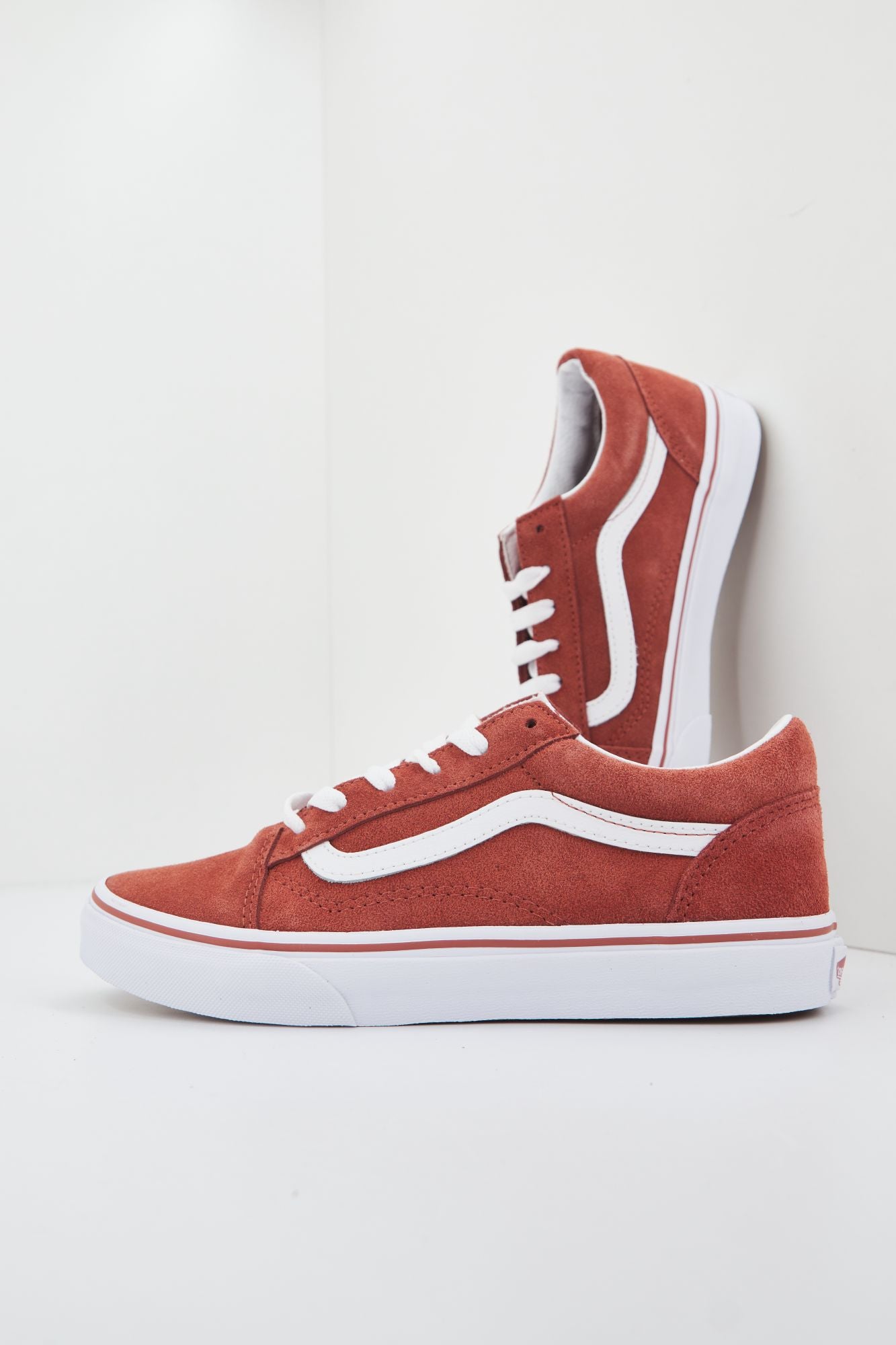 Vans old on sale skool mujer rojas